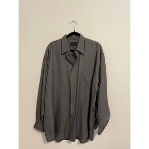 Men’s After Dark Gray Single Needle Tailoring Size XL Neck 17-Dress Shirt